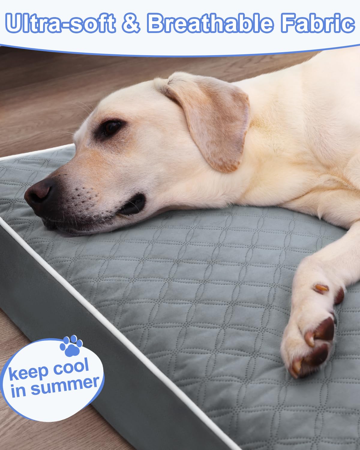 KSIIA bed bottom is waterproof and non-slip for stable placement.