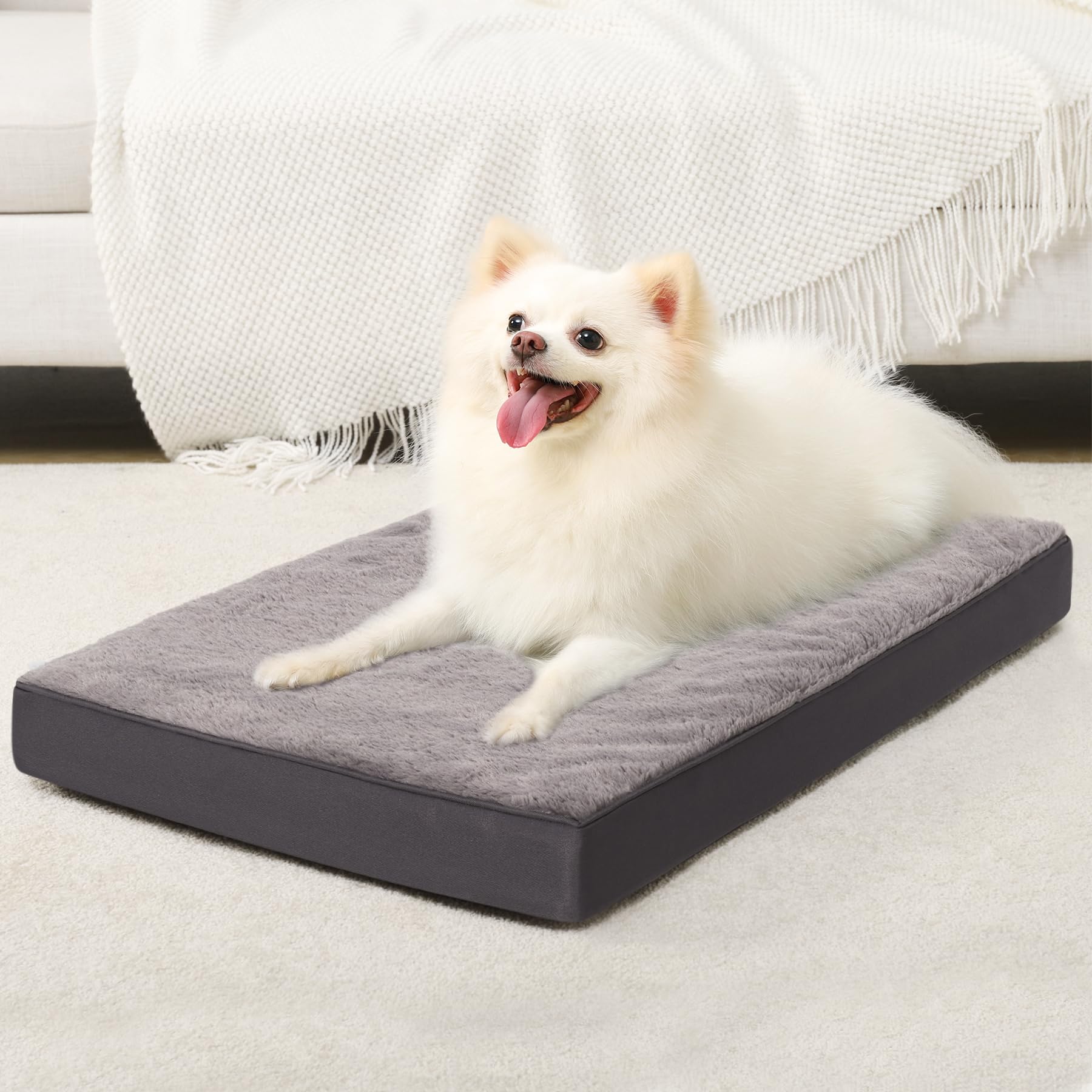 KSIIA orthopedic crate bed with egg crate foam supports joints for comfortable rest.