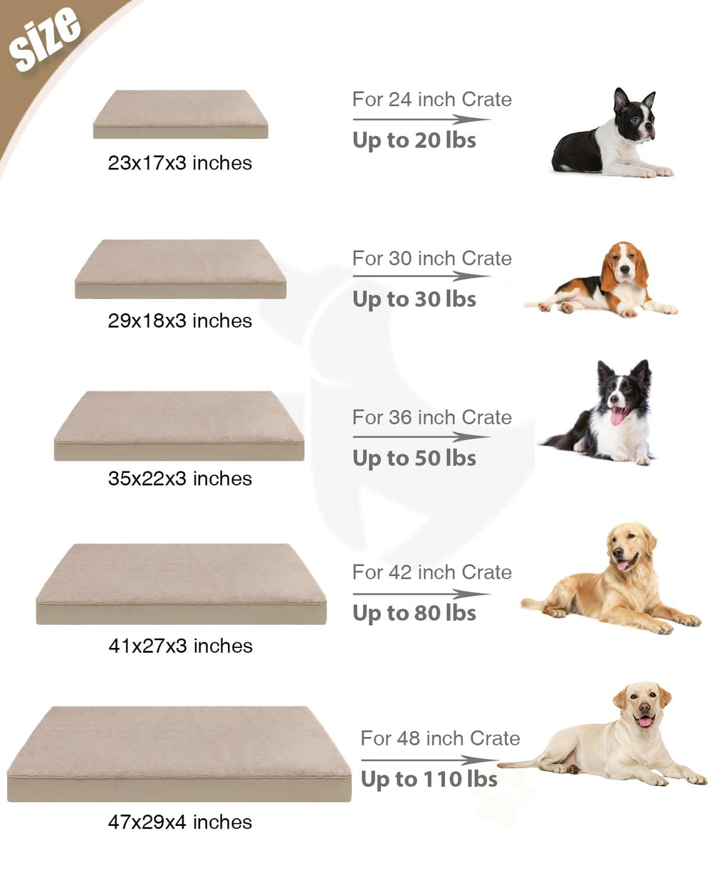 KSIIA orthopedic dog bed crate pad in-use in car
