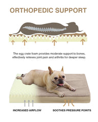 KSIIA orthopedic dog bed egg crate foam supports joints