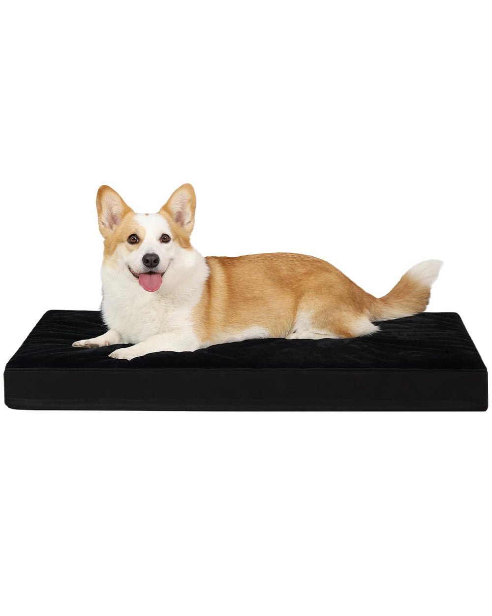KSIIA orthopedic dog bed shows egg crate foam for joint-friendly support.