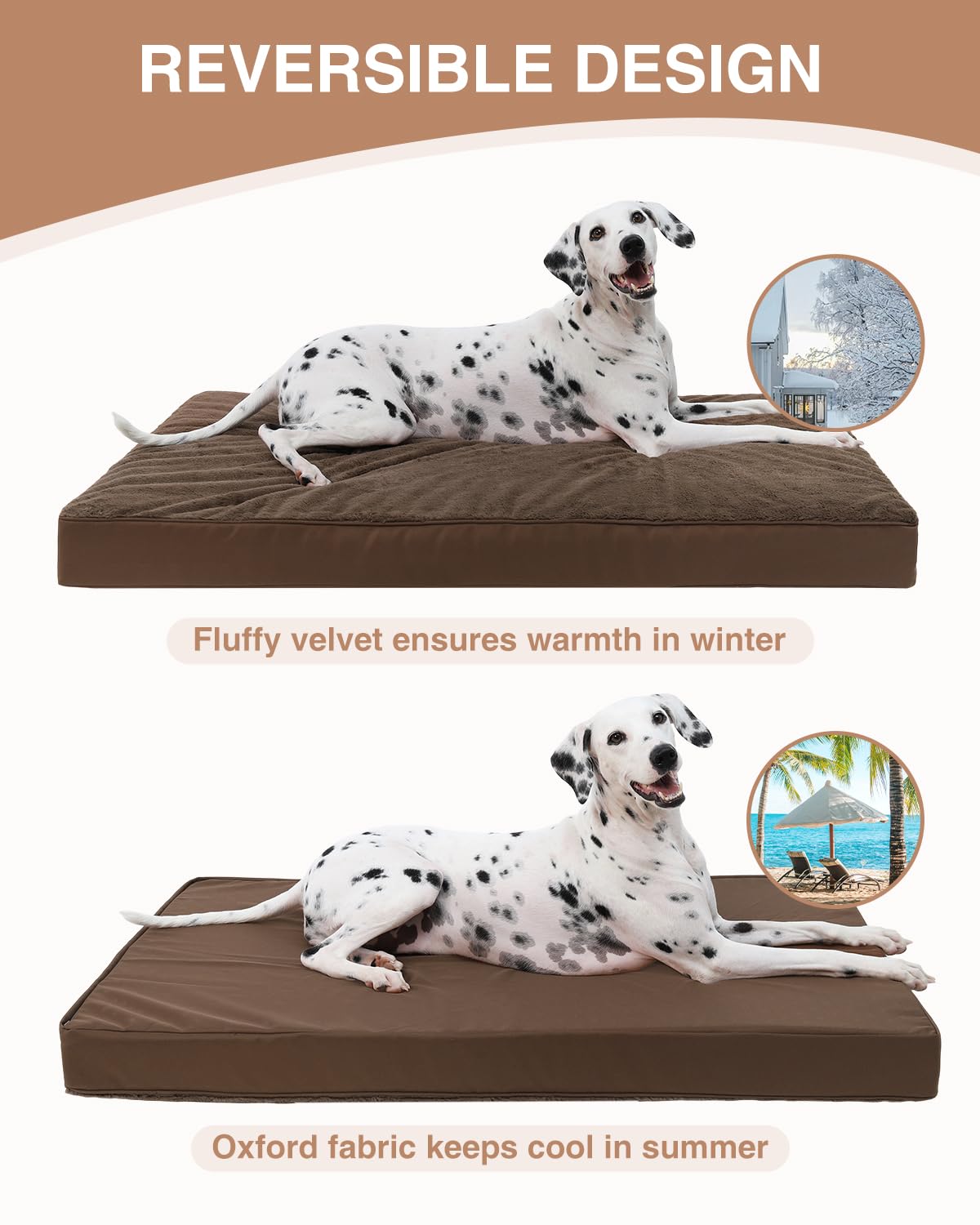 KSIIA two-sided design offers plush warmth and cool comfort.