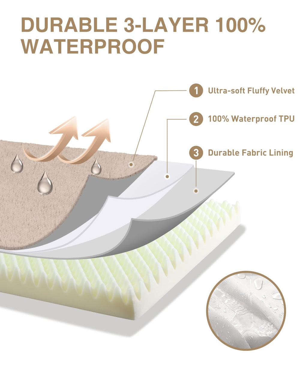 KSIIA orthopedic dog bed two-sided design for all seasons