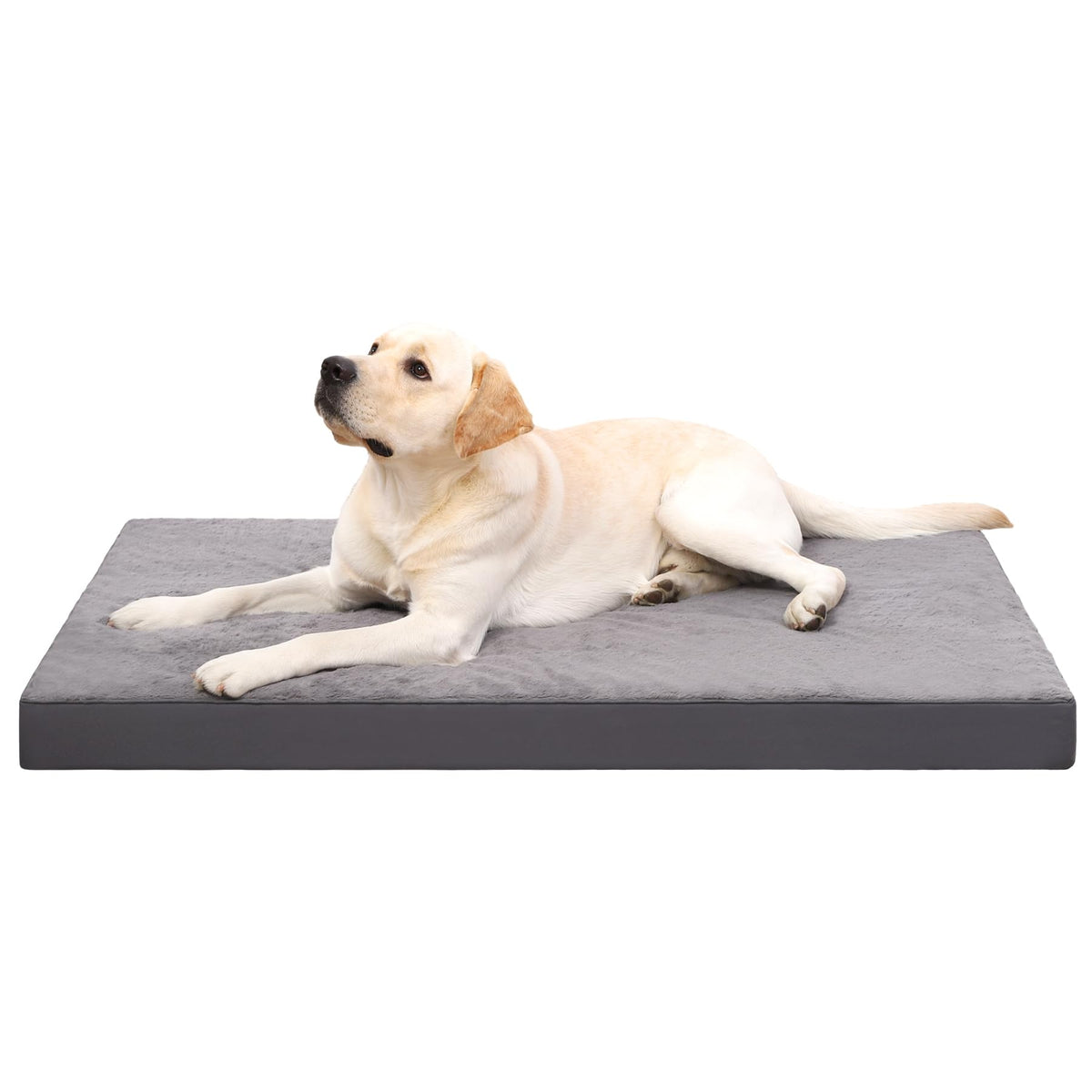 KSIIA orthopedic dog crate bed with egg crate foam supports joints during rest