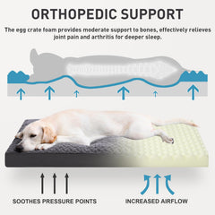 KSIIA orthopedic egg crate foam provides joint support and comfort.
