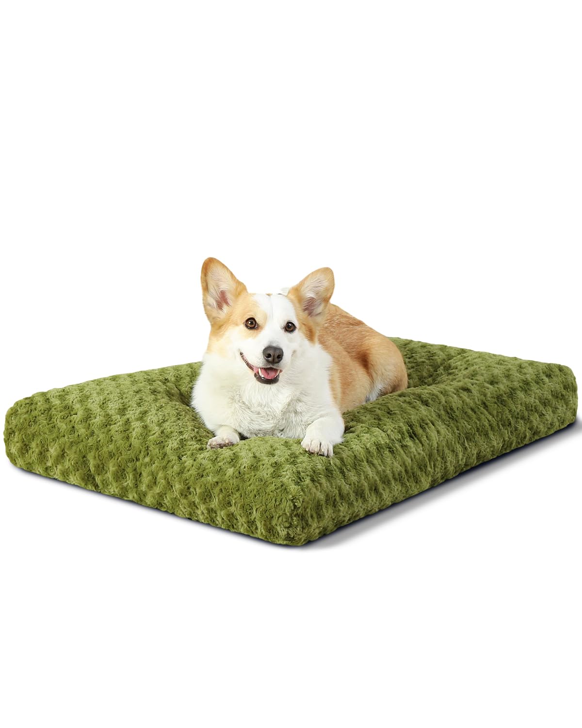 KSIIA washable dog bed close-up of plush rose velvet for comfort