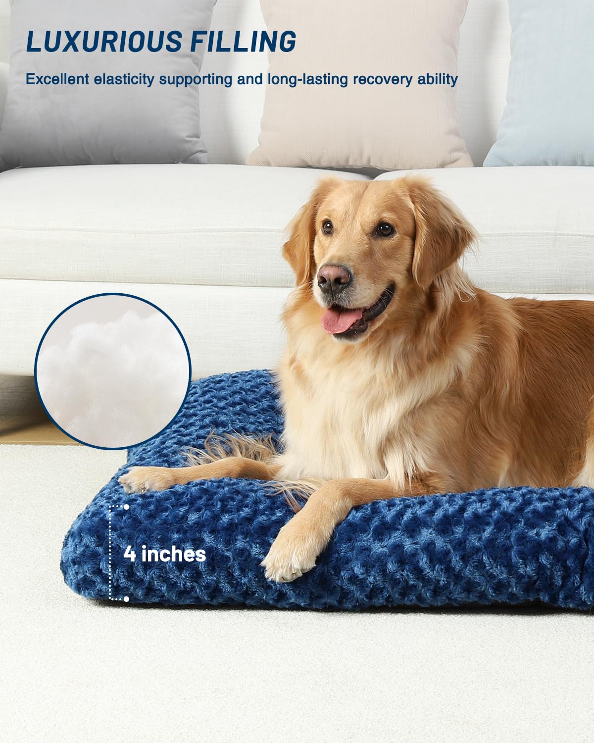 KSIIA bed blue anti-slip bottom detail for secure placement