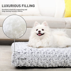 KSIIA washable dog bed deluxe anti-slip bottom keeps bed stable.