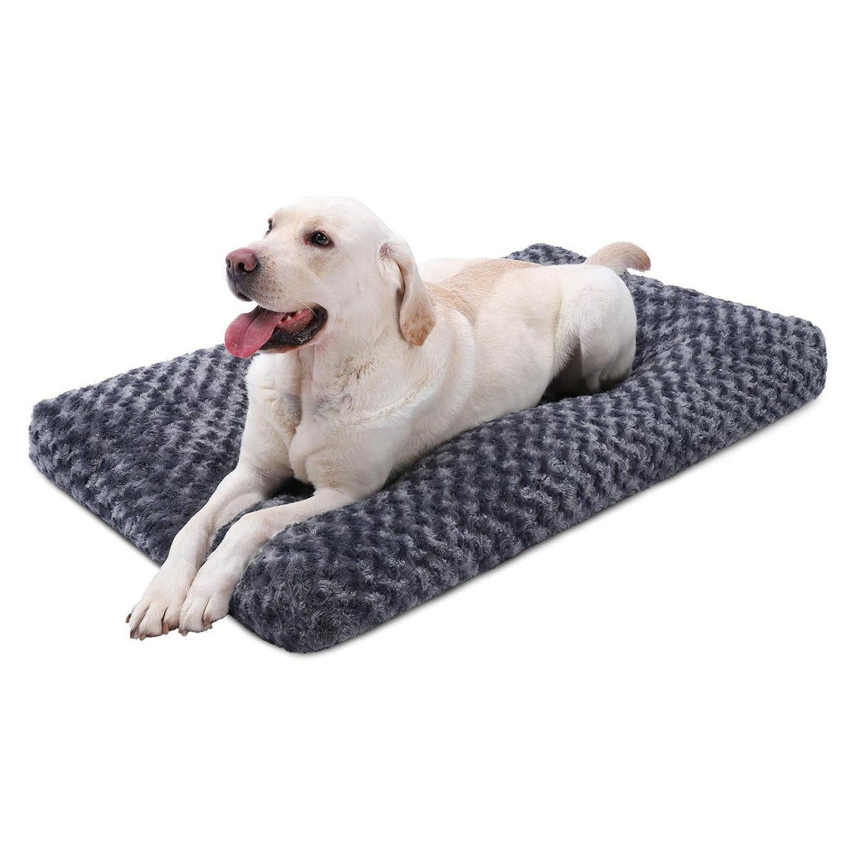 KSIIA Washable Dog Bed Deluxe with luxury padding for lasting support in a cozy crate.