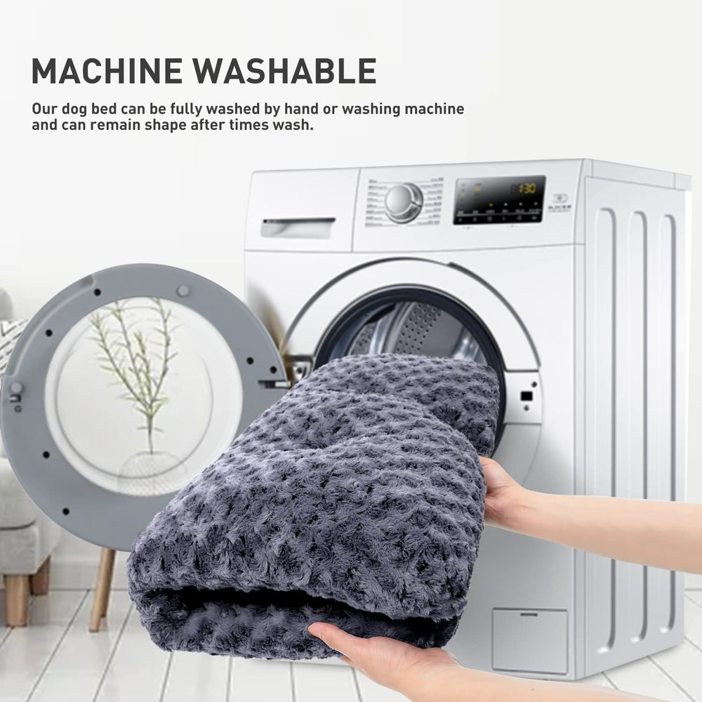KSIIA Washable Dog Bed Deluxe doubles as a travel-friendly crate pad and cozy kennel mat.