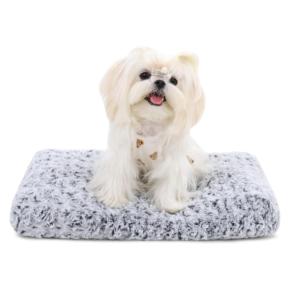 KSIIA Washable Dog Bed Deluxe close-up of rose plush for cozy comfort
