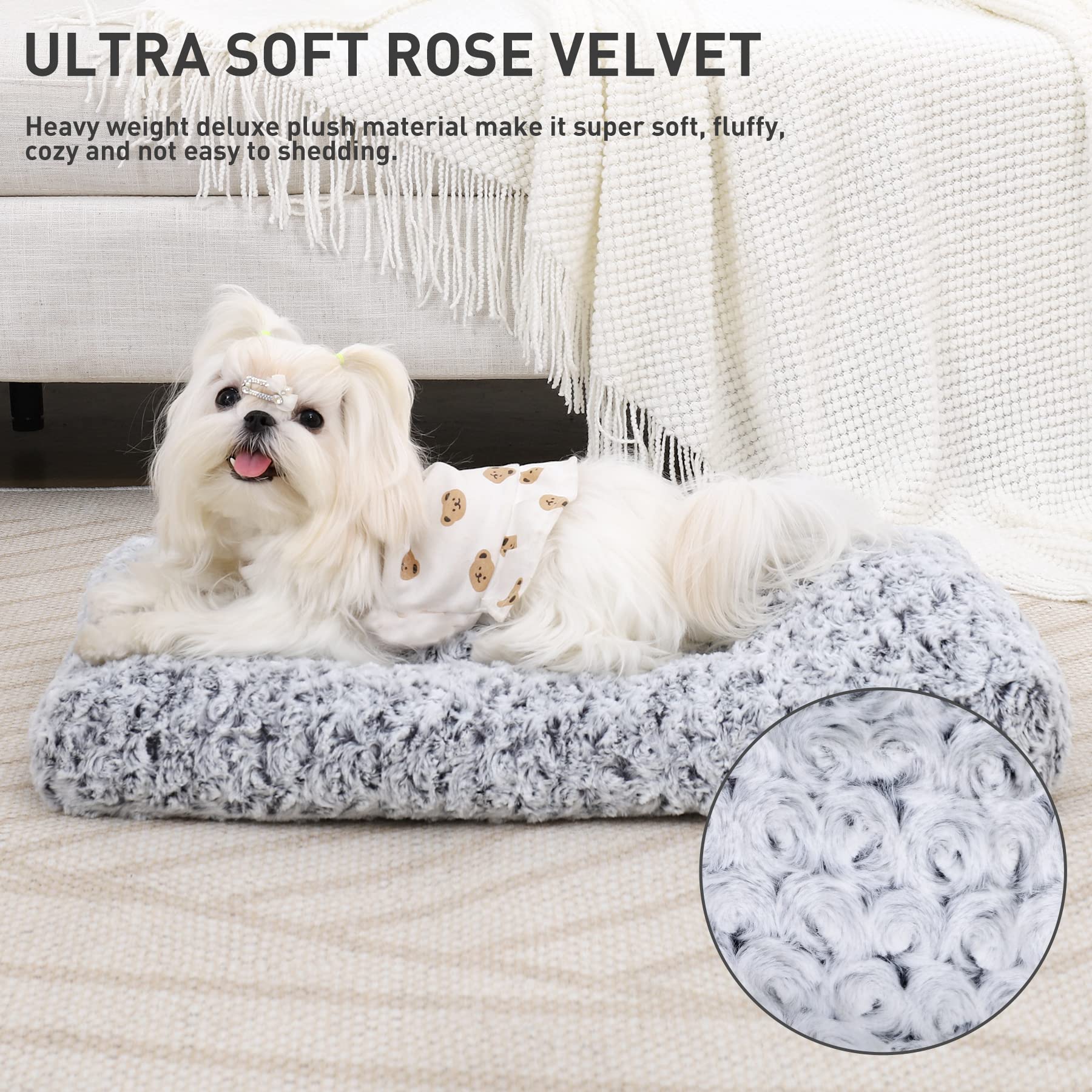 KSIIA Washable Dog Bed Deluxe premium padding supports joints
