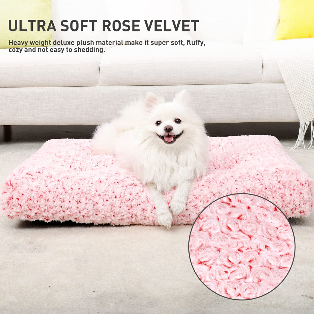 KSIIA Washable Dog Bed Deluxe side view showing plush texture
