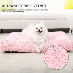 KSIIA Washable Dog Bed Deluxe side view showing plush texture