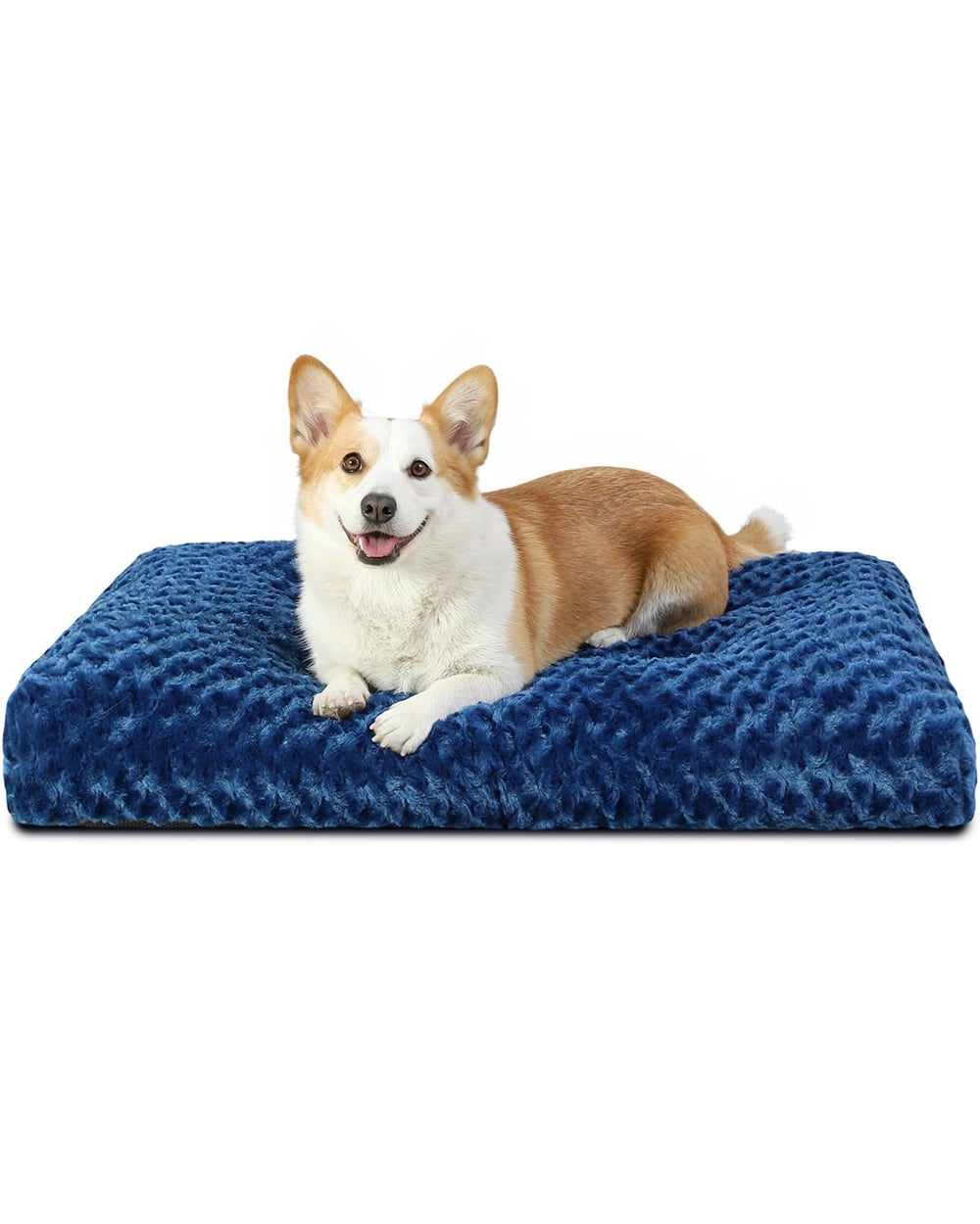KSIIA washable dog bed front view with ultra-soft plush for cozy naps