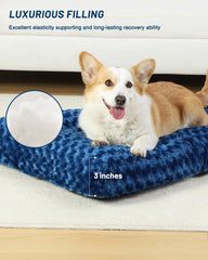 KSIIA washable dog bed close-up of ultra-soft rose velvet fabric