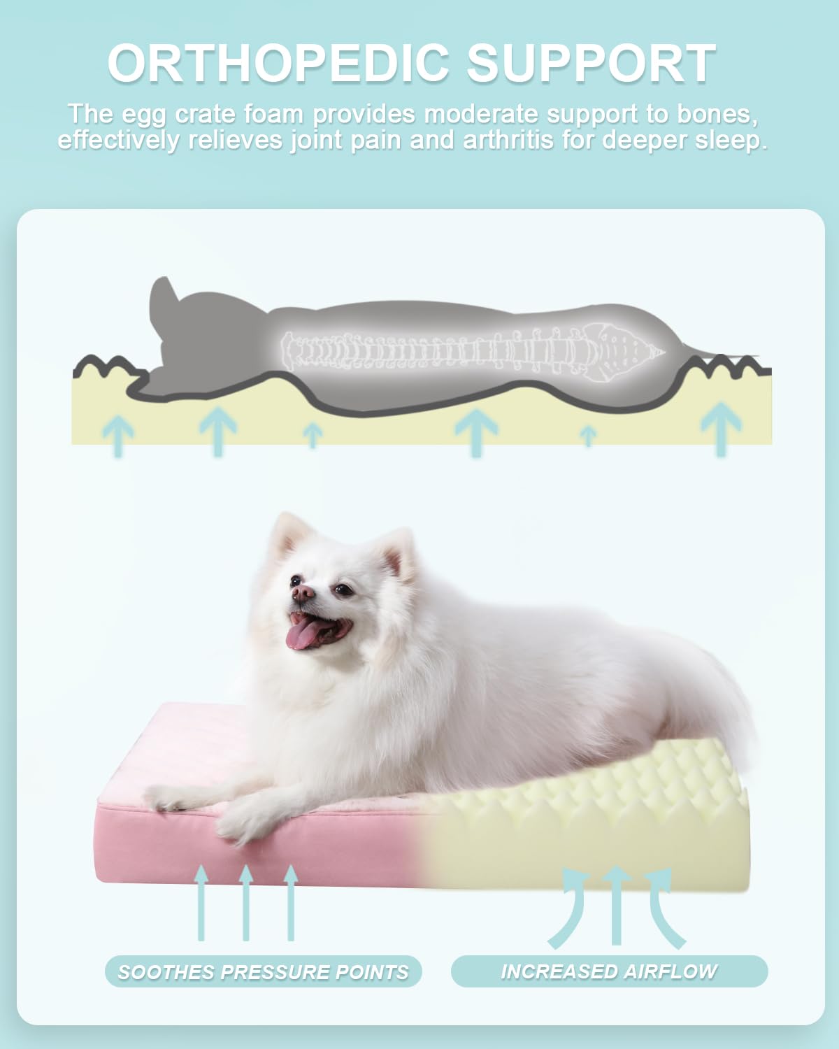 KSIIA waterproof plush surface keeps the foam dry and clean.