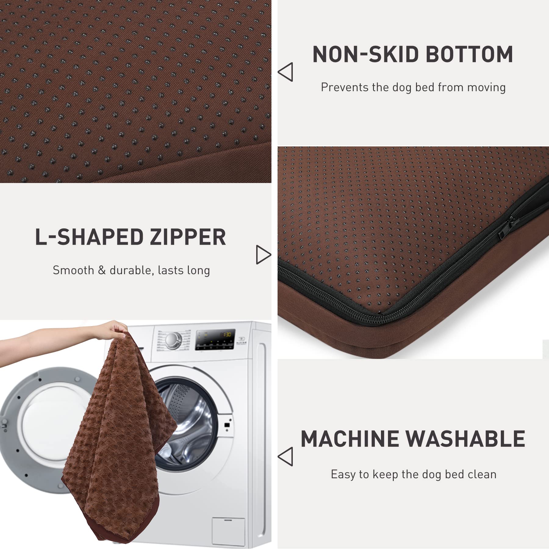 KSIIA bed bottom has a non-slip base to prevent movement