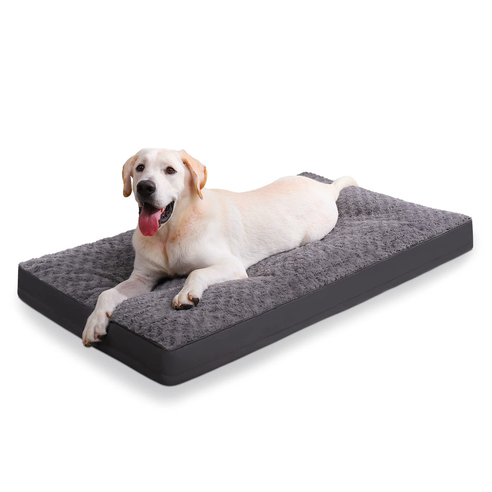 KSIIA Dog Crate Bed rose velvet gray provides cozy crate comfort