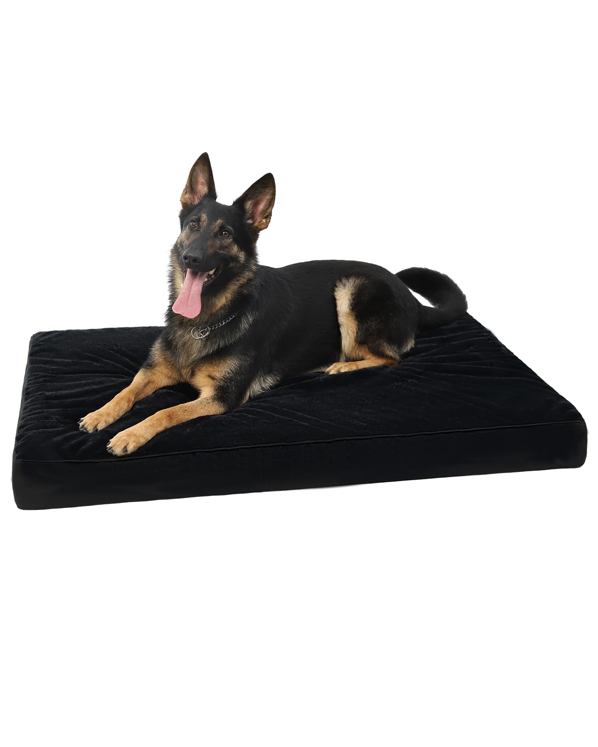 KSIIA orthopedic dog bed with egg crate foam for even weight distribution and joint support.