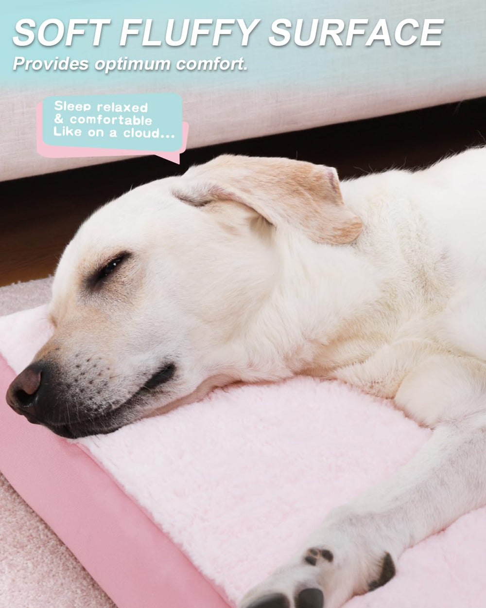 KSIIA bed removable cover pink for easy machine washing
