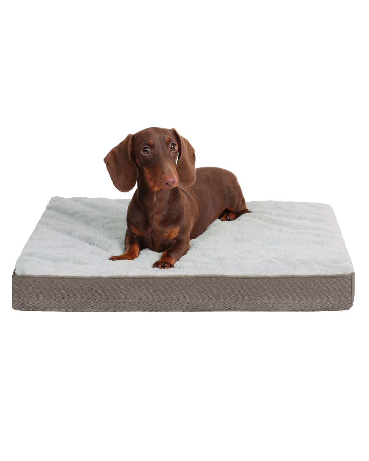 KSIIA orthopedic dog crate bed with foam for joint support and comfort.