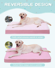 KSIIA two-sided plush and Oxford fabric bed for warm or cool comfort