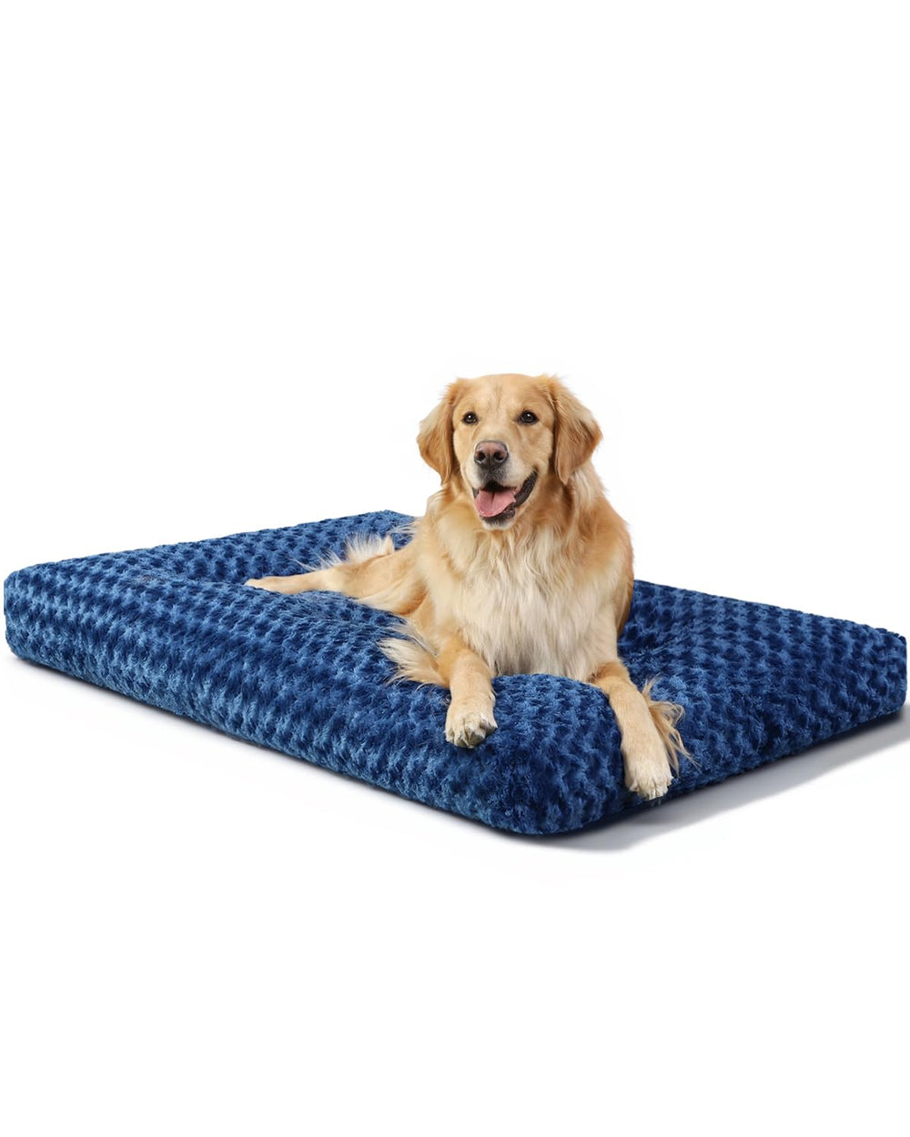 KSIIIA washable dog bed top view showing plush velvet for cozy comfort