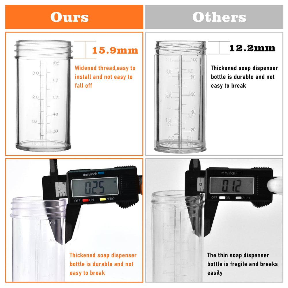 KSSZZCO 100cc soap dispenser shown for ready-to-use foam dilution.
