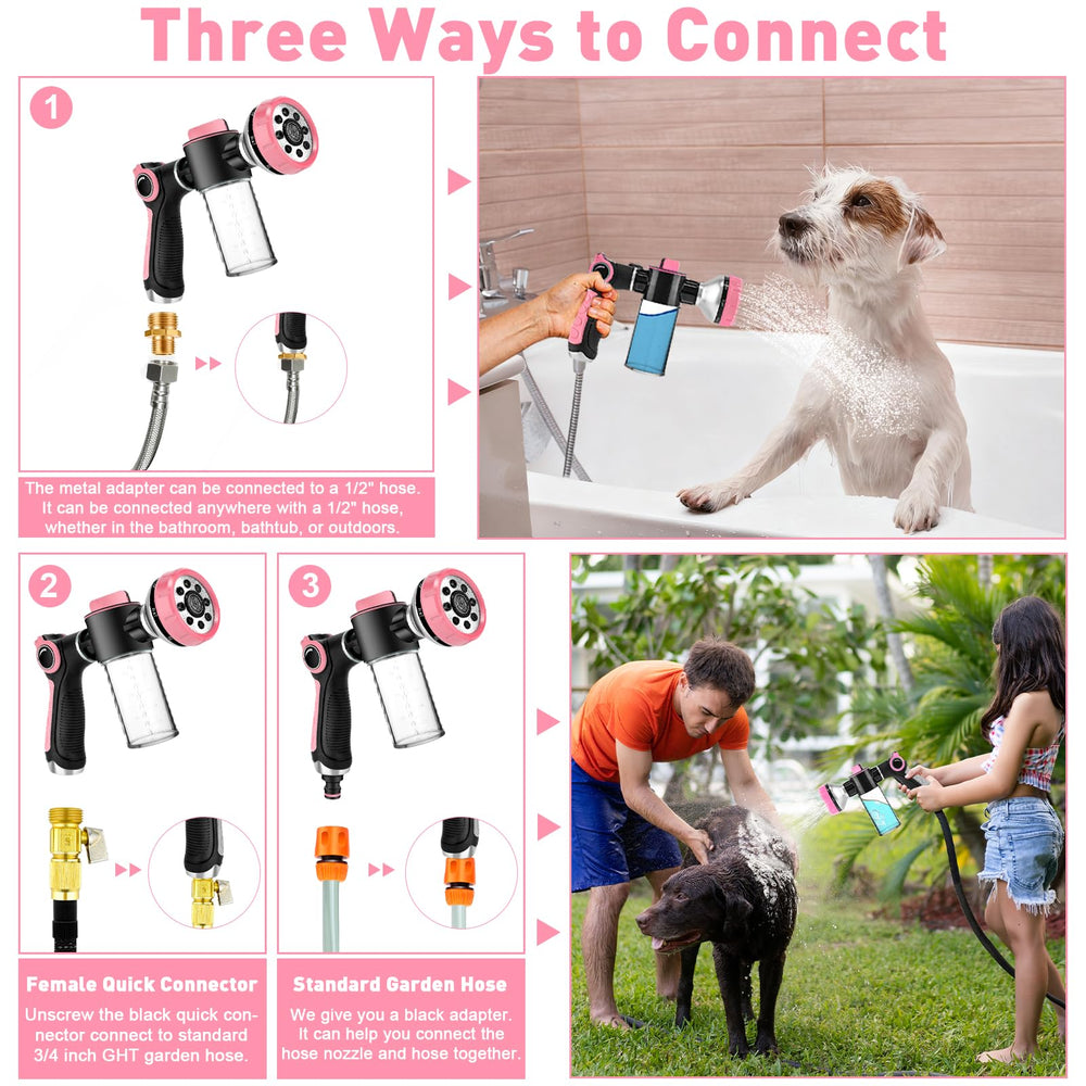 KSSZZCO grooming glove helps detangle fur before a bath.