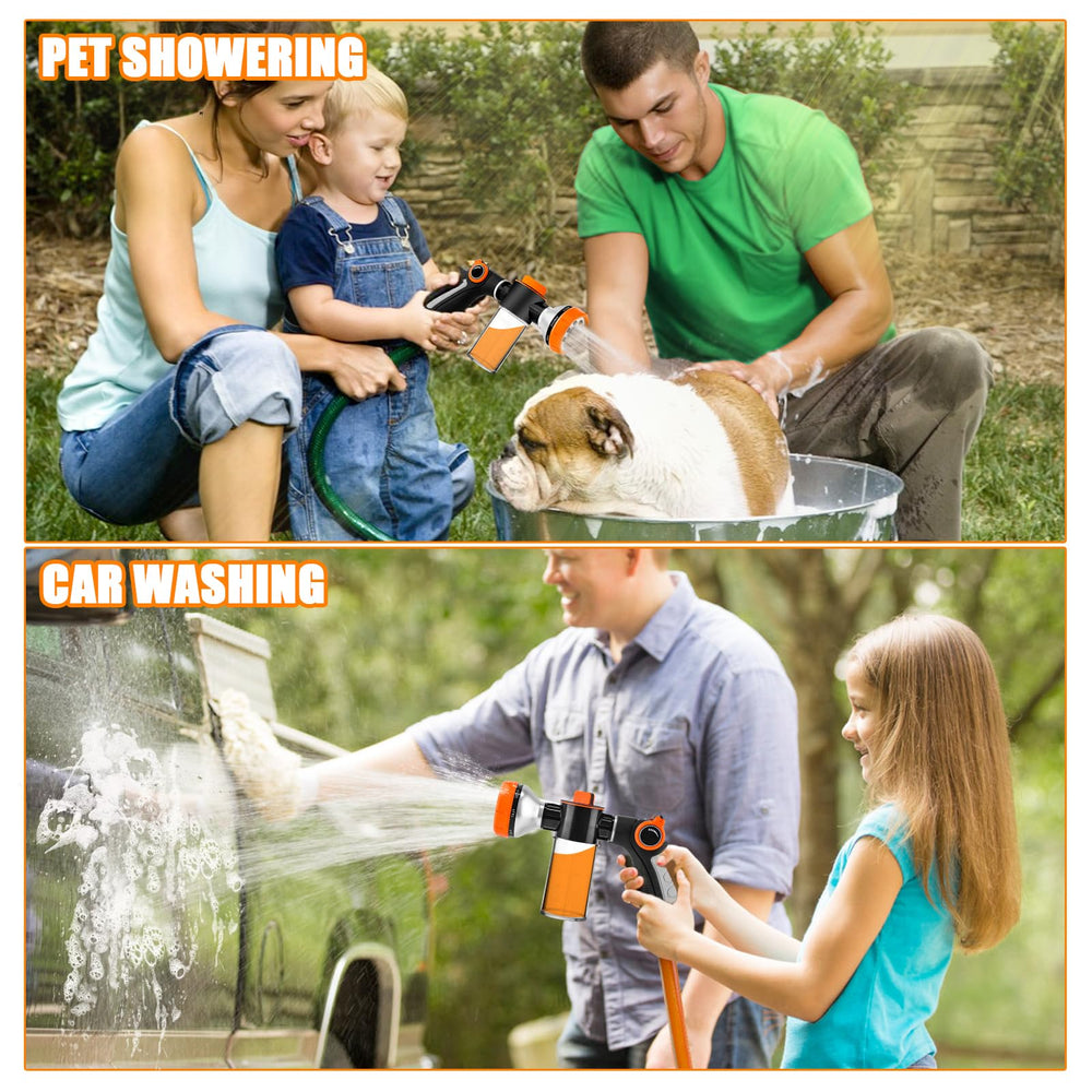 KSSZZCO thumb-control design enables one-handed operation during dog washing.
