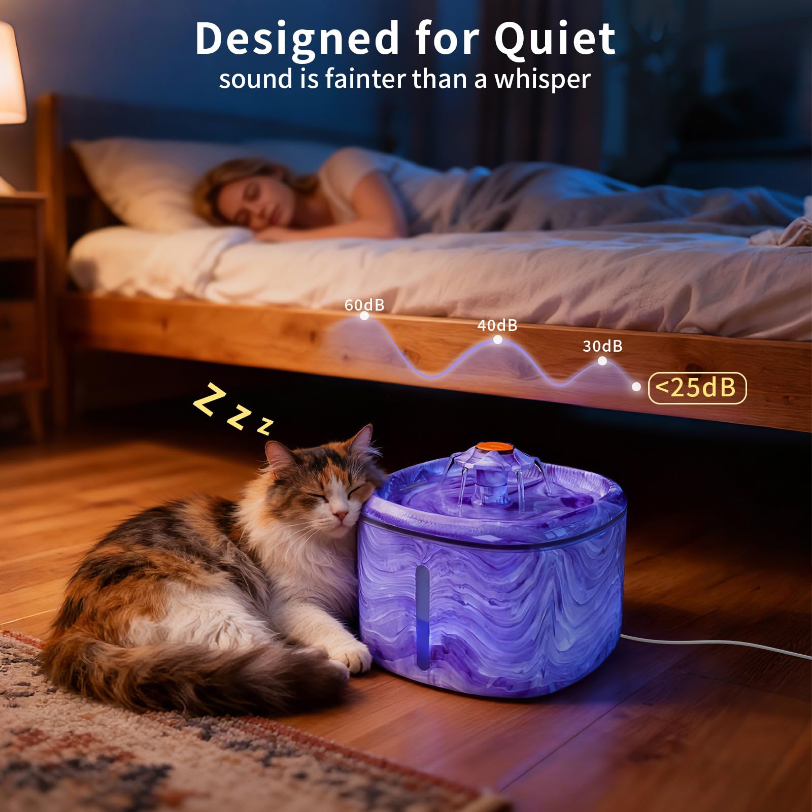 Ksuefao purple filtration system maintains clean-tasting water