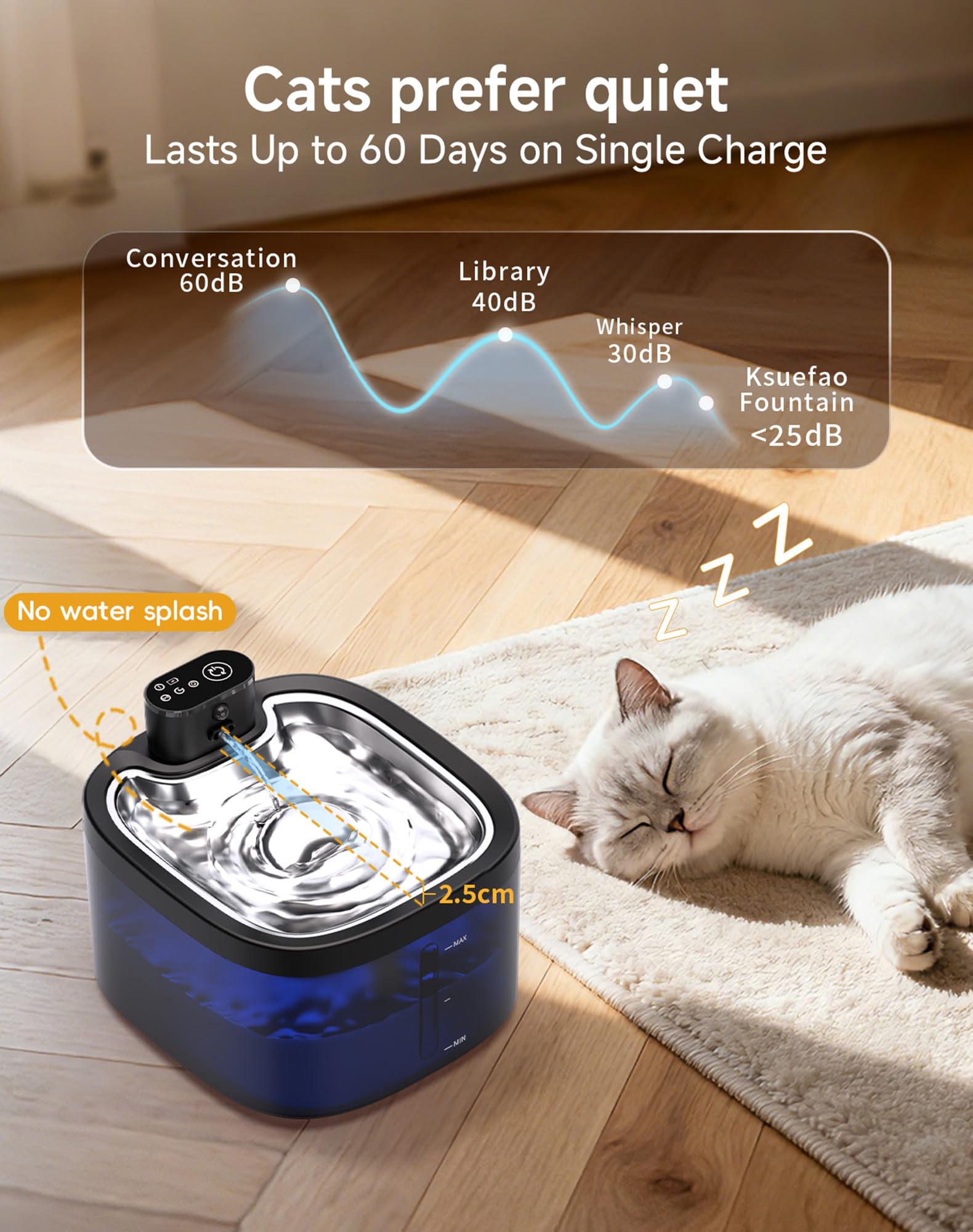 Ksuefao whisper-quiet pump keeps hydration peaceful