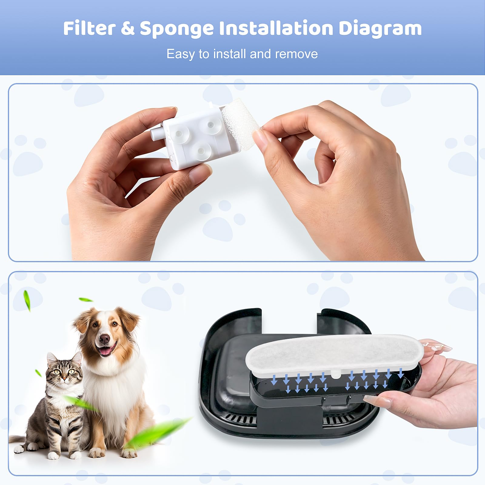 KTNAid sponges included indicate a complete refill kit with filters.