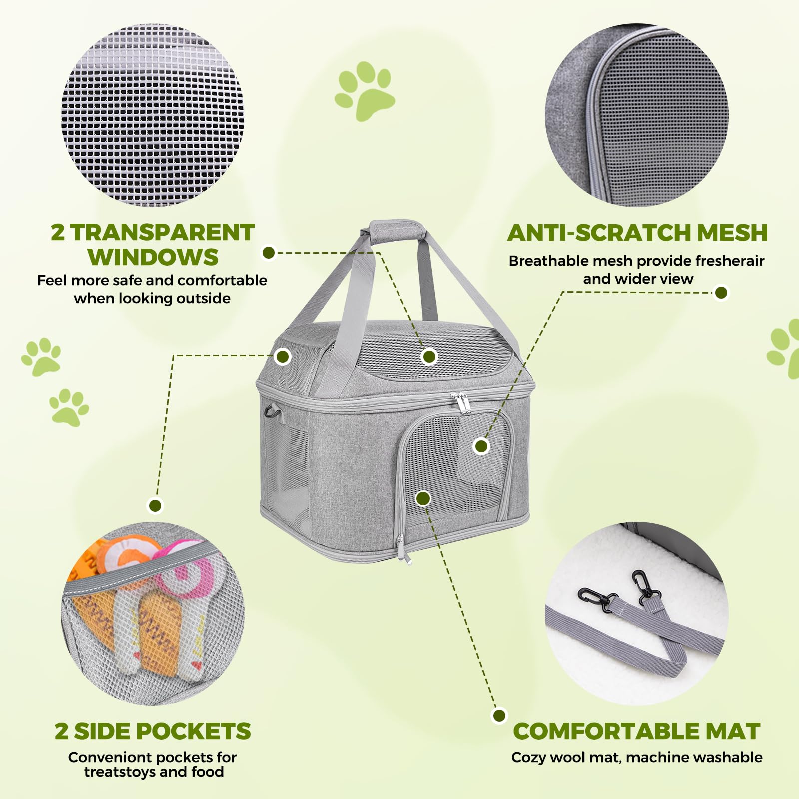 KTSOLRA foldable food container stored in the side pocket