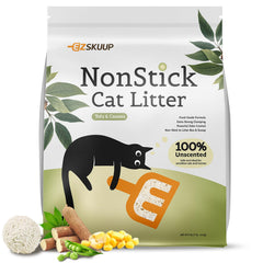 Kubvici EZSKUUP tofu cassava cat litter bag front view highlights natural biodegradable formula