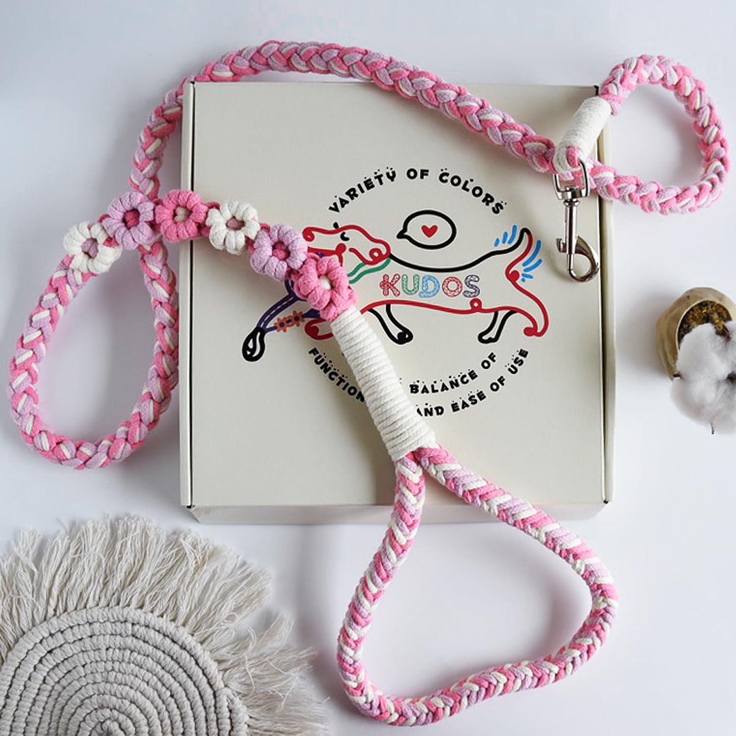 KUDOS pink rope design adds vibrant style to every walk