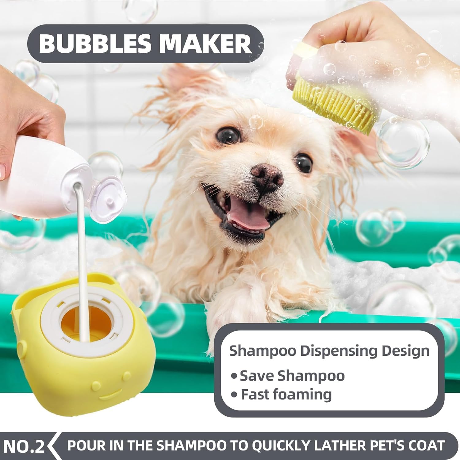 KUEIOX 6-in-1 washing gloves provide soothing massage while cleaning