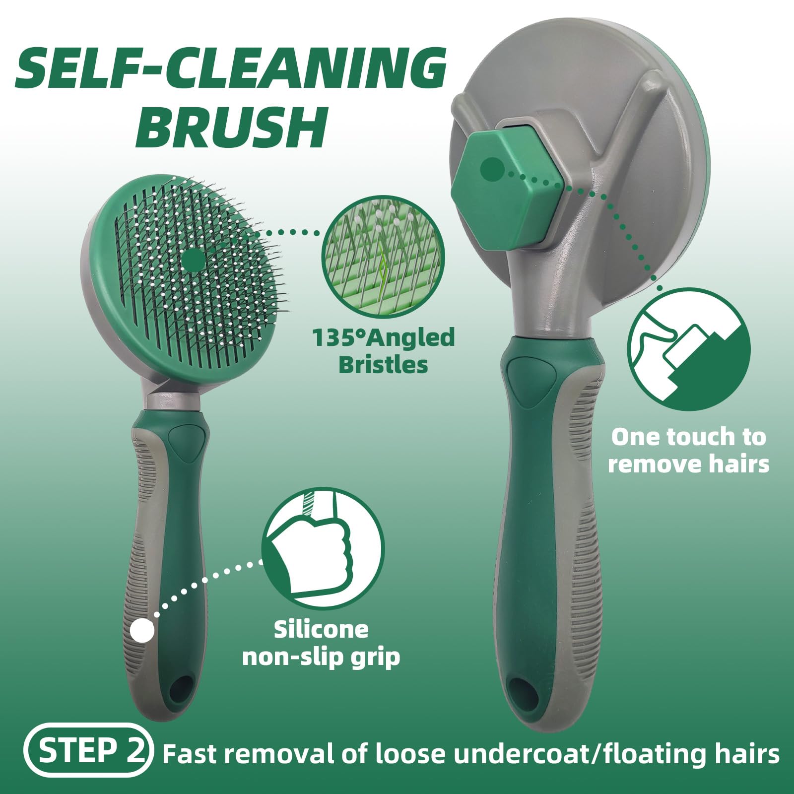 KUEIOX long and short-toothed comb for efficient detangling.