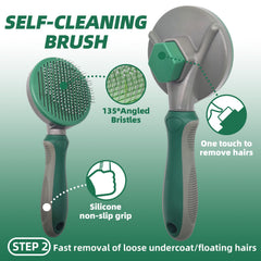 KUEIOX long and short-toothed comb for efficient detangling.