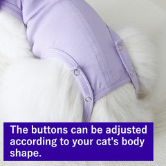 Kukaster Pet cat recovery suit anti-lick feature helps protect wounds.