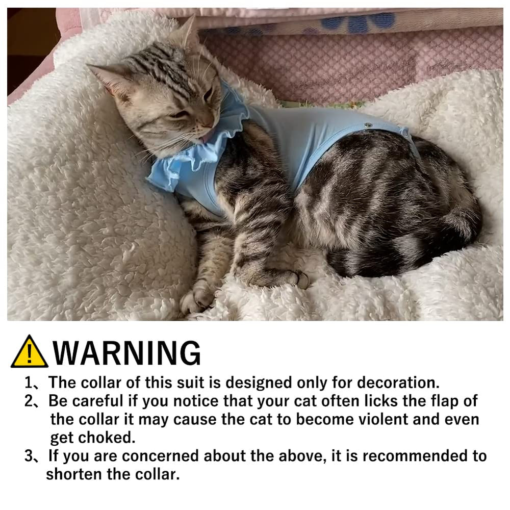 Kukaster Pet Cat Recovery Suit is machine washable for easy care.