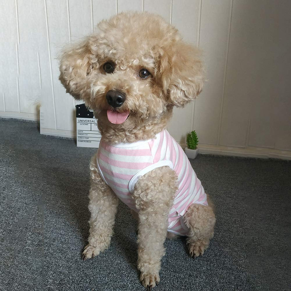 Kukaster Pet recovery suit belly cutout design aids male dogs in peeing without removal.