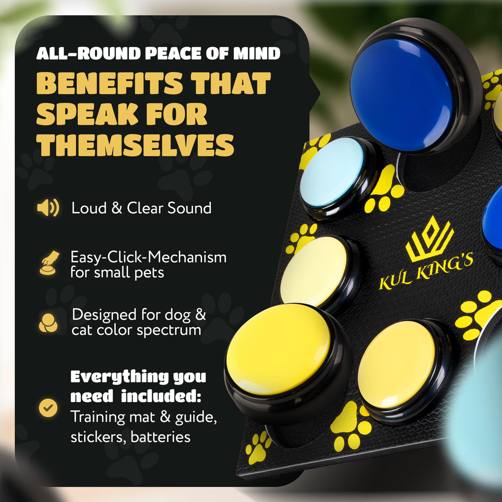 KUL KING'S clear-sound buttons emit loud, distinct prompts during play.