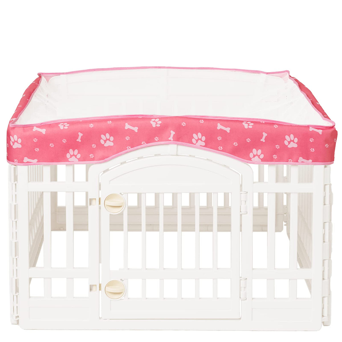 KUMOUARTS dog playpen top cover closeup shows waterproof 600D fabric.