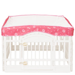 KUMOUARTS dog playpen top cover closeup shows waterproof 600D fabric.