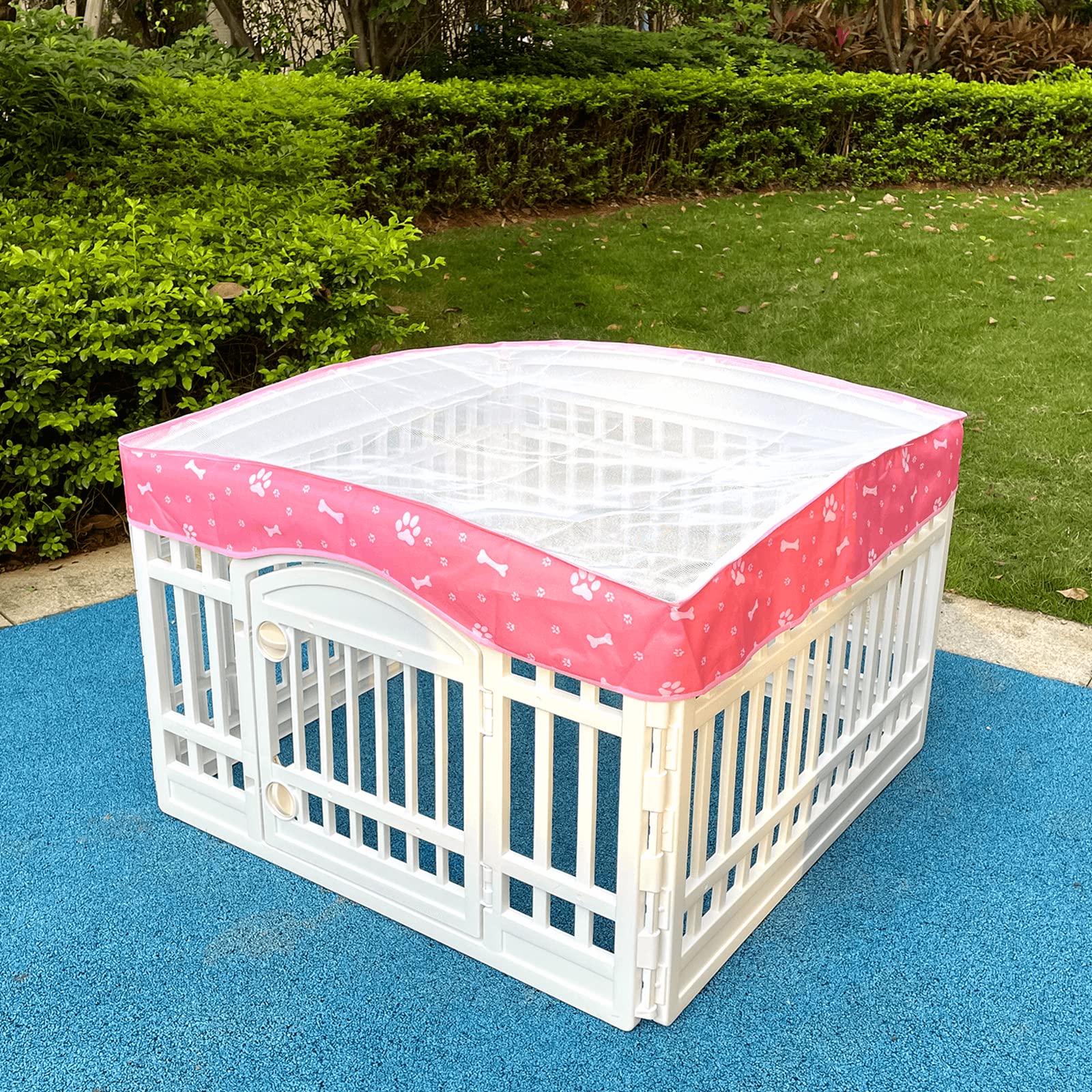 KUMOUARTS dog playpen top cover packed in bag for travel.