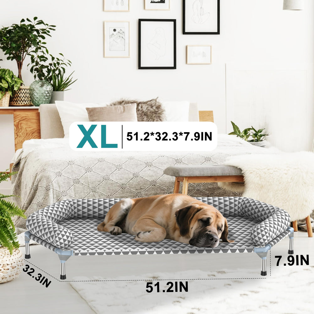 Kuntrust breathable cotton fabric bed promotes airflow for cooling comfort.