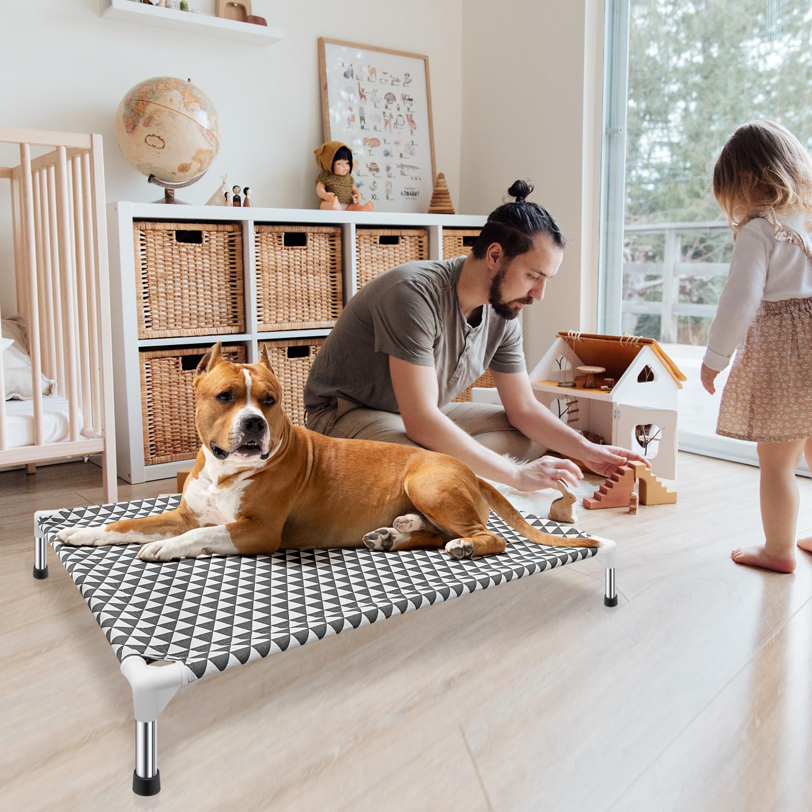 Kuntrust bed ready for camping or picnics with easy transport