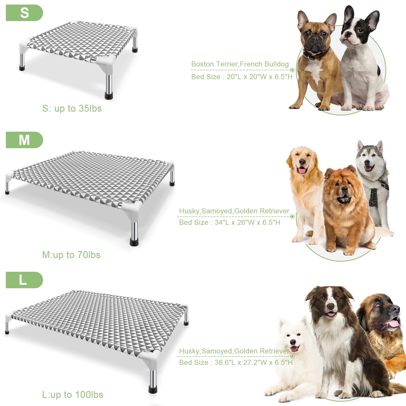Kuntrust large-capacity bed supporting dogs up to 100 pounds